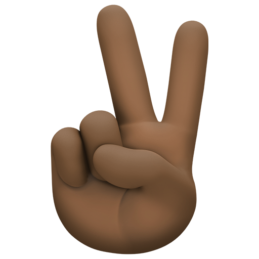 Mão Em V De Vitória: Pele Escura para Facebook 16.0