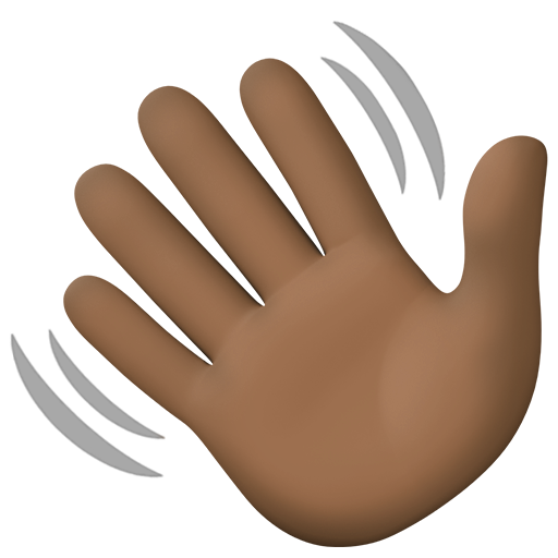 Mão Acenando: Pele Escura para Facebook 16.0