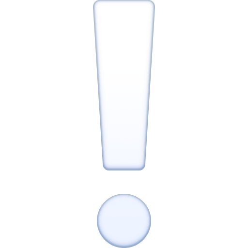 White Exclamation Mark for Facebook 16.0