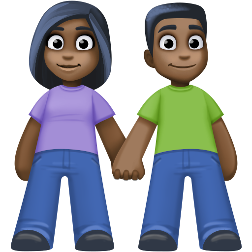 Mulher And Homem Holding Hands: Pele Escura para Facebook 16.0