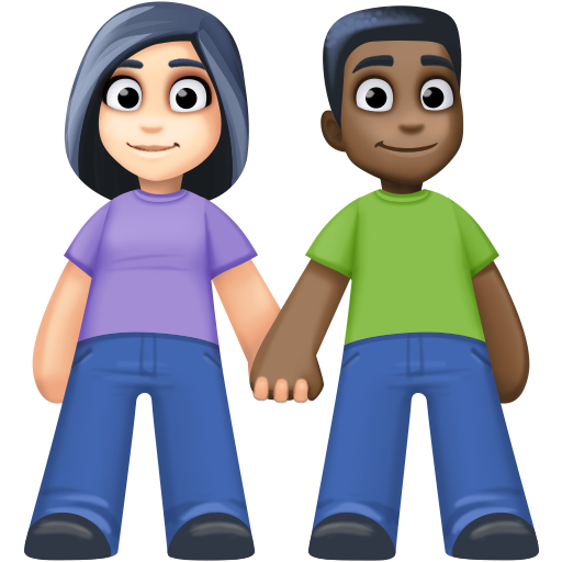 Mulher And Homem Holding Hands: Pele Clara, Pele Escura para Facebook 16.0