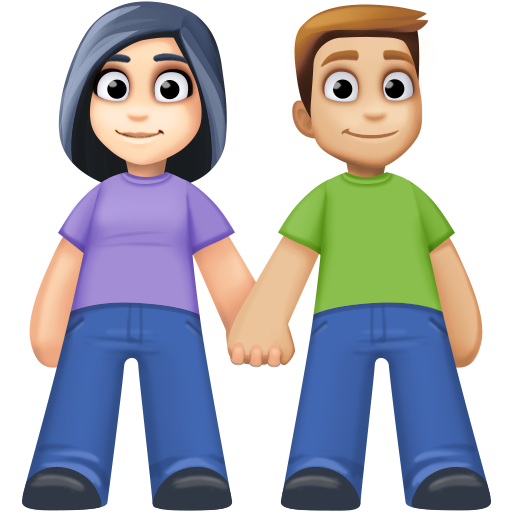 Mulher And Homem Holding Hands: Pele Clara, Pele Morena Clara para Facebook 16.0