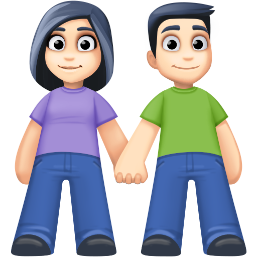 Mulher And Homem Holding Hands: Pele Clara para Facebook 16.0