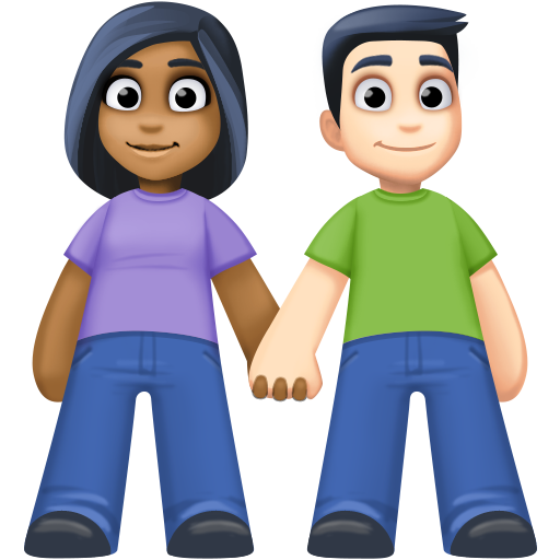 Mulher And Homem Holding Hands: Pele Morena Escura, Pele Clara para Facebook 16.0