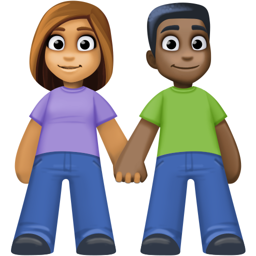 Mulher And Homem Holding Hands: Pele Morena, Pele Escura para Facebook 16.0