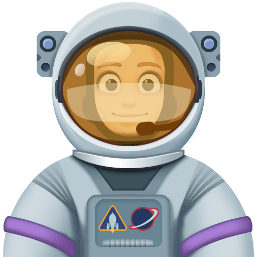 Astronauta Mulher: Pele Clara para Facebook 16.0