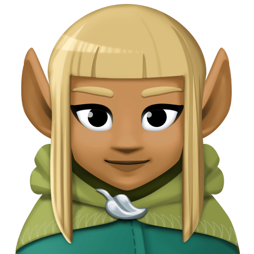 Жінка-ельф: темний тон шкіри для Facebook 16.0
