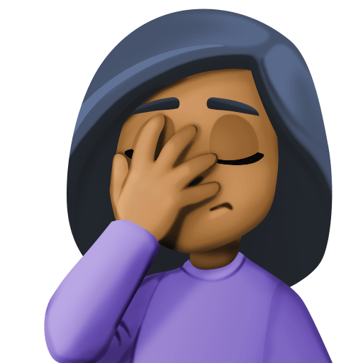 Mulher Decepcionada: Pele Morena Escura para Facebook 16.0