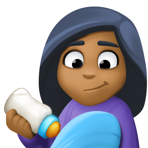 Mulher Alimentando Bebê: Pele Morena Escura para Facebook 16.0