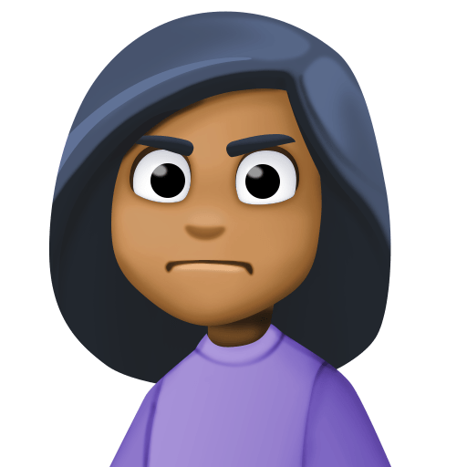 Mulher Franzindo A Sobrancelha: Pele Morena Escura para Facebook 16.0