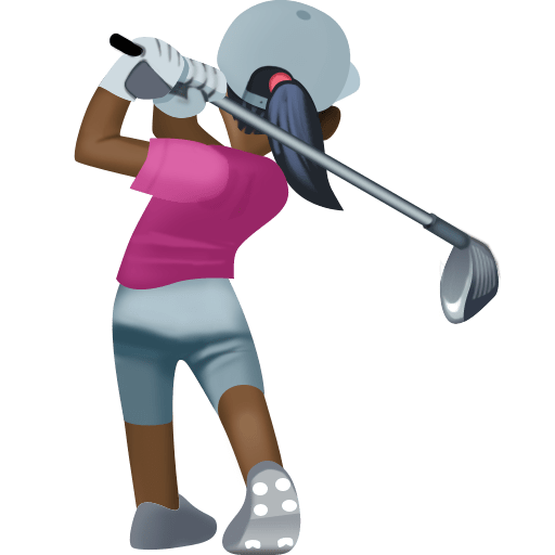 Жінка грає в гольф: дуже темний тон шкіри для Facebook 16.0