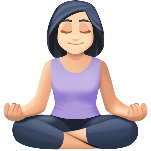 Mulher na posição de Lotus: Tom de Pele Leve para Facebook 16.0