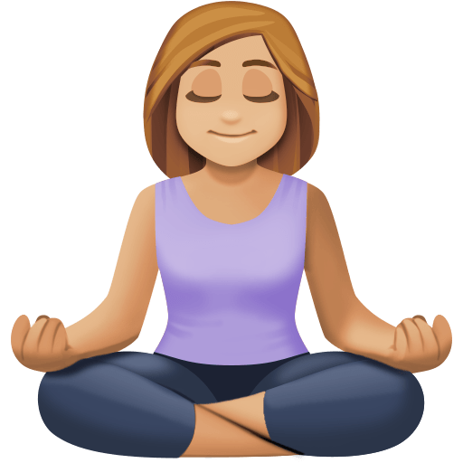 Жінка в позі лотоса: світлий тон шкіри для Facebook 16.0