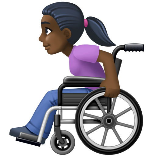 Mulher Em Cadeira De Rodas Manual: Pele Escura para Facebook 16.0