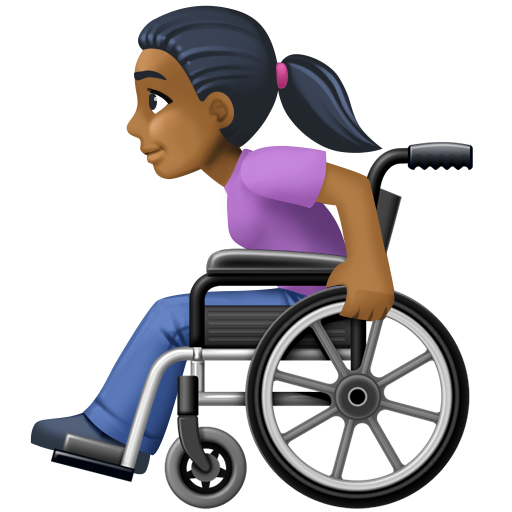 Mulher Em Cadeira De Rodas Manual: Pele Morena Escura para Facebook 16.0