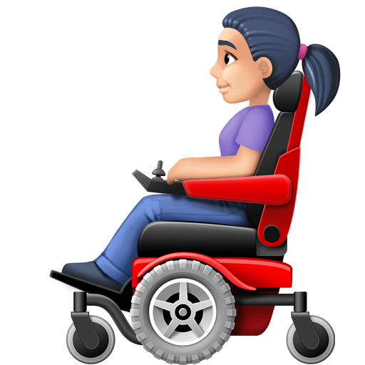 Mulher Em Cadeira De Rodas Motorizada: Pele Clara para Facebook 16.0