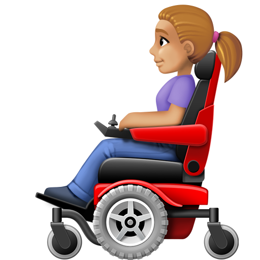 Mulher Em Cadeira De Rodas Motorizada: Pele Morena Clara para Facebook 16.0
