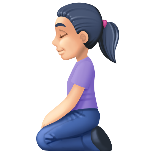 Mulher Ajoelhando: Pele Clara para Facebook 16.0