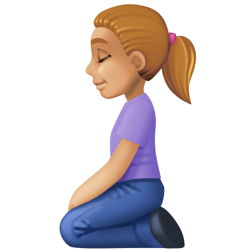 Mulher Ajoelhando: Pele Morena Clara para Facebook 16.0