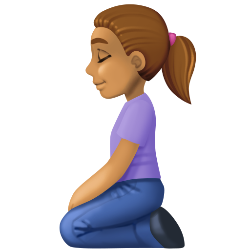 Mulher Ajoelhando: Pele Morena para Facebook 16.0