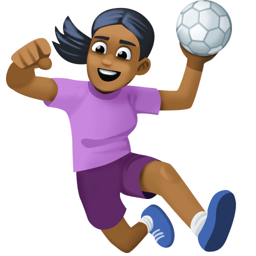 Jogadora De Handebol: Pele Morena Escura para Facebook 16.0