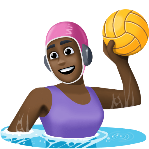 Mulher Jogando Polo Aquático: Pele Escura para Facebook 16.0