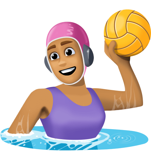 Mulher Jogando Polo Aquático: Pele Morena para Facebook 16.0