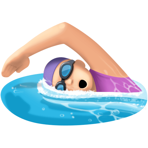 Mulher Nadando: Pele Clara para Facebook 16.0
