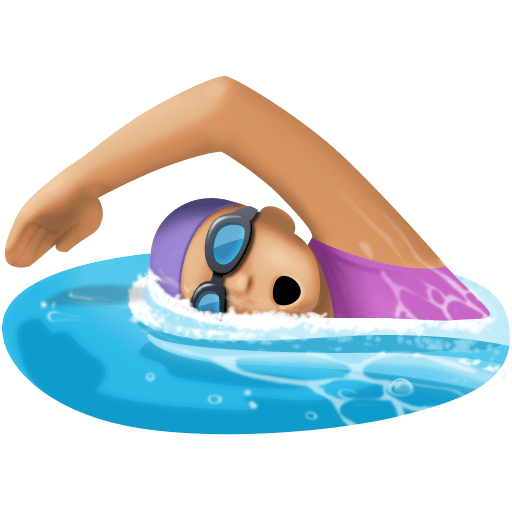 Mulher Nadando: Pele Morena Clara para Facebook 16.0