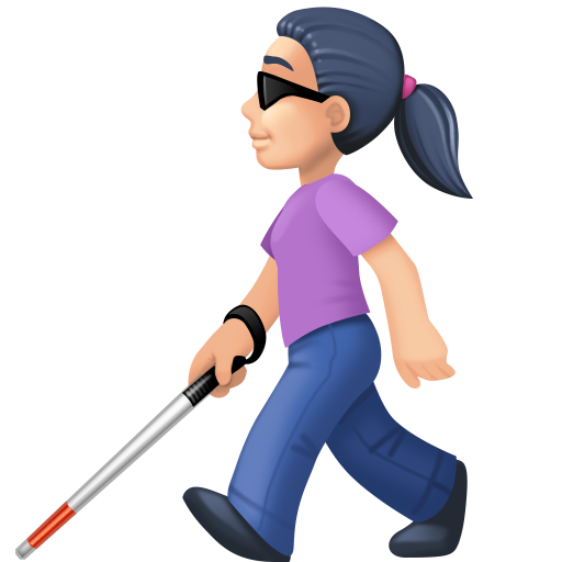 Mulher Com Bengala Para Cego: Pele Clara para Facebook 16.0