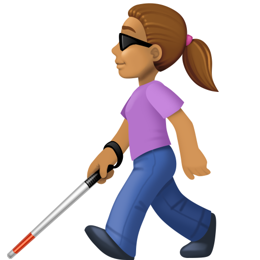 Mulher Com Bengala Para Cego: Pele Morena para Facebook 16.0