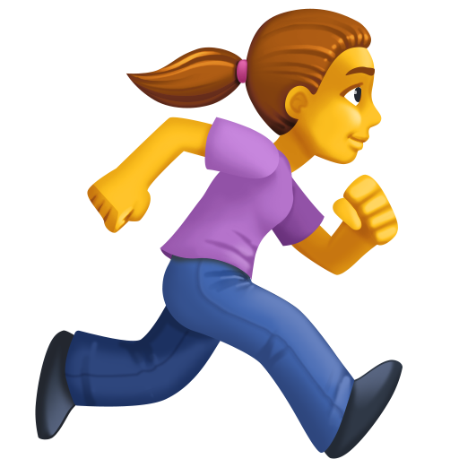 Mulher correndo de frente para a direita para Facebook 16.0