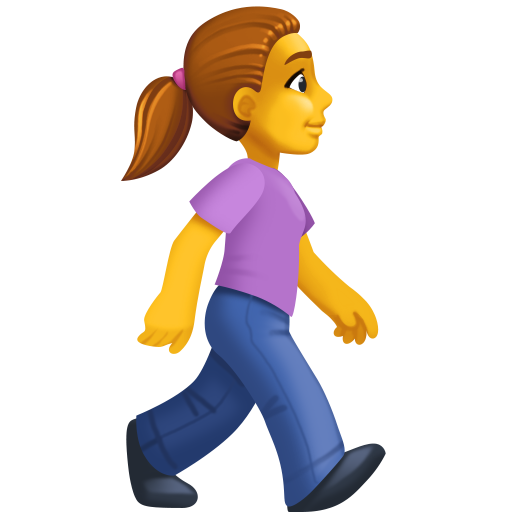 Mulher caminhando de frente para a direita para Facebook 16.0