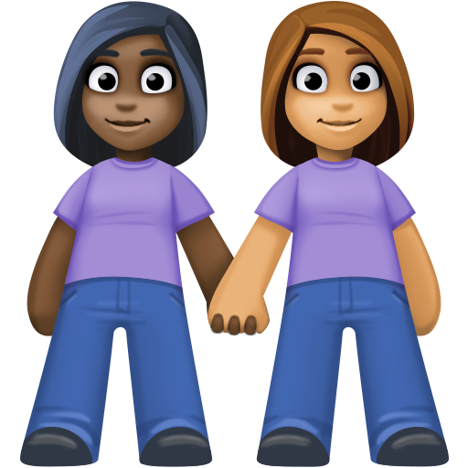 Duas Mulheres De Mãos Dadas: Pele Escura, Pele Morena para Facebook 16.0