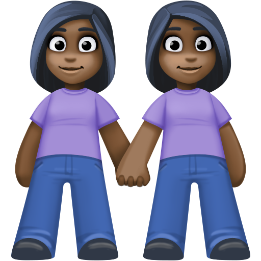 Duas Mulheres De Mãos Dadas: Pele Escura para Facebook 16.0