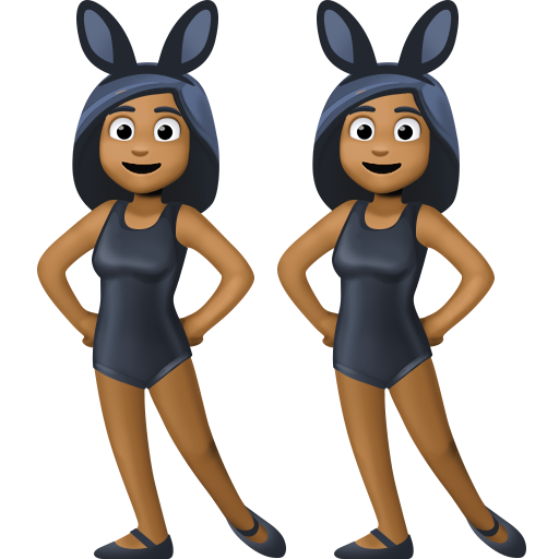 Mulheres com orelhas de coelho festejando, tipo 5 para Facebook 16.0