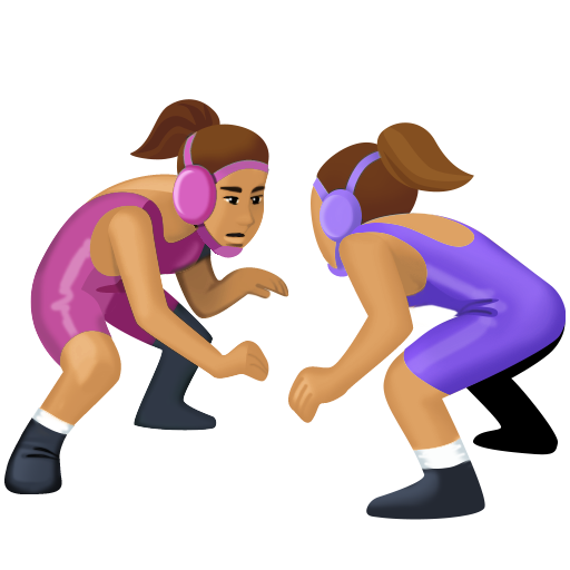 Women Wrestling: Medium Skin Tone для Facebook 16.0