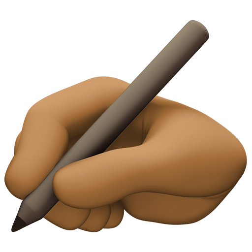 Escrevendo À Mão: Pele Morena Escura para Facebook 16.0