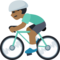 Homem Ciclista: Tom de Pele Médio-Escuro