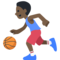 Homem Jogando Basquete: Tom de Pele Escuro