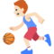 Homem Jogando Basquete: Tom de Pele Claro