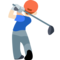 Homem Golfista: Tom de Pele Claro