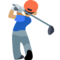 Homem Golfista: Tom de Pele Médio