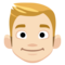 Homem: Tom de Pele Claro, Cabelo Loiro