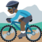 Homem Fazendo Mountain Bike: Tom de Pele Escuro