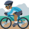 Homem Fazendo Mountain Bike: Tom de Pele Médio-Escuro