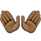 Mãos Abertas: Tom de Pele Escuro