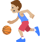 Pessoa Jogando Basquete: Tom de Pele Médio-Claro