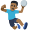 Pessoa Jogando Handebol: Tom de Pele Médio-Escuro