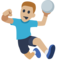 Pessoa Jogando Handebol: Tom de Pele Médio-Claro